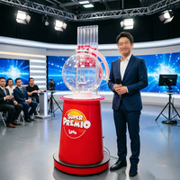 Machine de loterie automatique professionnelle en acrylique, modèle identique à celui utilisé dans les casinos et les émissions télévisées