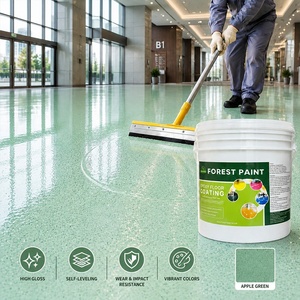 Pintura Epóxica Autonivelante Antideslizante a Base de Agua con Arena de Color para Pisos de Cemento, Revestimiento Epóxico para Pisos - Product Image 1