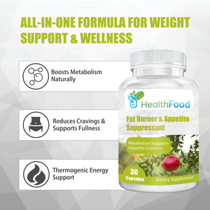 Private Label Fat Burner & Appetite Suppressant Capsules with Chromium Reduces Cravings Supports Fullness Energy Support Capsule - Product Image 2