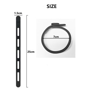 25cm Ajustable Silicone <b>Cord</b> Organizer Cable Ties Colorful Reusable <b>Elastic</b> Silicone Rubber Tie Down Strap Silicone Cable Tie - Product Image 3