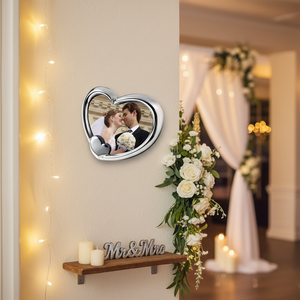 Cadre photo en forme de cœur 130x155 mm pour décorations murales de mariage - Product Image 3