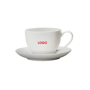 Aangepaste Logo Espresso Keramische Cup Schotel Set Voor Koffie Thee