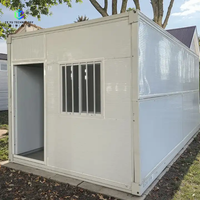 Maison conteneur pliable et respirante de 20 pieds, design moderne, résistante aux intempéries, pour usage temporaire (maison, bureau, dortoir) (5 ans)