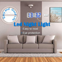 Reloj de Pared LED 3D para Oficina con Función de Memoria