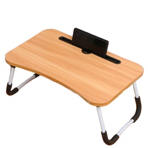 Bureau d'ordinateur portable en bois pliable, table <span class=keywords><strong>de</strong></span> <span class=keywords><strong>lit</strong></span> avec porte-gobelet pour étudiants, dortoir, table paresseuse, bureau portable - Product Image 1