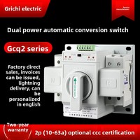 Saklar Transfer Otomatis Dual Power 2P 32A Fasa Tunggal CB ATS Switch Kapasitas Pemutusan 6kA Arus Rangka 10A untuk Penggunaan Rumah Tangga