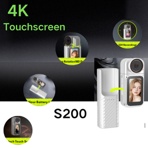 S200 1.47-inch <b>Camera</b> with Magnetic Back Clip and 4K Ultra-high-definition Thumb <b>Camera</b> Portable <b>Camera</b> for Shooting Touchscreen - Product Image 4