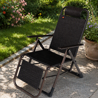 Fauteuil de bistrot empilable en rotin plastique PE pour extérieur, résistant aux intempéries, pour hôtels, cafés, patios et projets de jardinage commerciaux