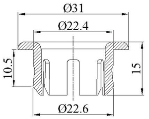 Tùy chỉnh l6117 Vòng ABS chậu rửa bồn rửa tràn lỗ Bìa thiết kế hiện đại cho nhà vệ sinh phòng tắm hoặc khách sạn sử dụng - Product Image 2