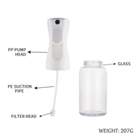 Bouteille pulvérisateur réutilisable pour soins capillaires et maquillage, pulvérisation ultra-fine et continue, bouteille pulvérisateur d'huile alimentaire pour la cuisson, forme ronde et plate