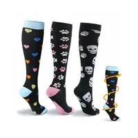 Chaussettes de yoga personnalisées, chaussettes de compression colorées pour infirmières, chaussettes de sport pour la course à pied