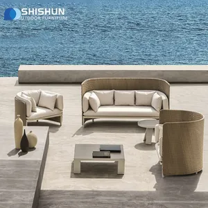 High-quality Balcony Combination Sofa Casual Dining Table Set Villa Courtyard Indoor And Outdoor Furniture