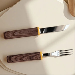 Ensemble de couverts de luxe en bois pour mariage, couteaux de cuisine et accessoires, fourchettes et couteaux en acier inoxydable, ensemble de couverts vintage - Product Image 6