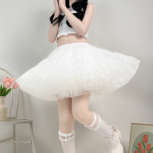 Femmes Vintage multicouche Puffy <span class=keywords><strong>Tutu</strong></span> Tulle <span class=keywords><strong>jupe</strong></span> Crinoline robe Slip robe de mariée avec Lolita sous-<span class=keywords><strong>jupe</strong></span> Cosplay - Product Image 6