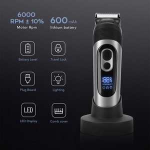 Recortadora de vello corporal 7 en 1 con base de carga, recortadora eléctrica recargable para uso doméstico, puerto tipo C - Product Image 1