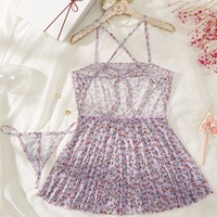 Robe nuisette vintage à imprimé floral de style européen et américain, taille cintrée, mini-jupe évasée, chic et audacieuse pour les vacances