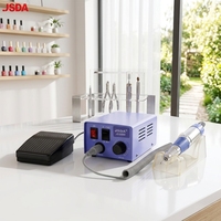 Ensemble professionnel de pédicure et de manucure JD3500, moteur brossé 35W 30000RPM, perceuse à ongles automatique, polisseuse en plastique portable