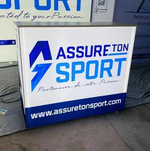 Comptoirs de stand de salon à LED support en tissu équipement d'exposition professionnel affichage <span class=keywords><strong>pliable</strong></span> compteur de spectacle d'événements à LED - Product Image 4