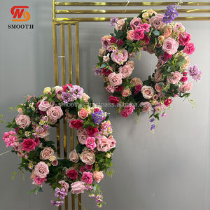 Bougie florale lisse, candélabre, arrangement floral en forme d'anneau, centre de table, couronne de fleurs pour bougeoirs - Product Image 6