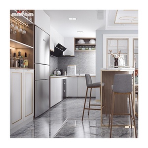 Giá bán buôn Hiện Đại Trắng chung tủ bếp thiết kế cho căn hộ - Product Image 1