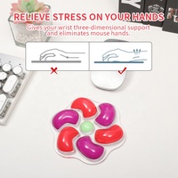 Tapis de souris pour clavier d'ordinateur en forme de moulin à vent, dessin animé, cristal rouge violet, repose-poignet transparent, tapis de souris pour jeux, tapis de souris pour la maison et le bureau