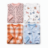 Fabricant OEM – Pyjama bébé en coton à pieds couverts, barboteuse à manches longues pour nourrisson, body unisexe pour nouveau-né – Vente en gros et dropshipping