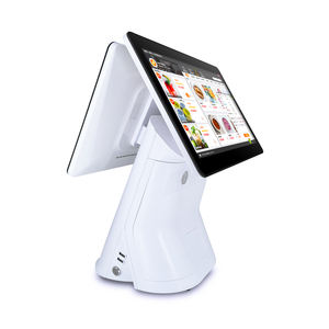 Registratore di <span class=keywords><strong>Cassa</strong></span> con Doppio Schermo Touch, Terminale POS Automatico per Ristoranti con Scanner di Codici a Barre - Product Image 1