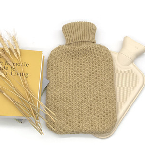 2L 32.5x20cm sac d'eau chaude <span class=keywords><strong>auto</strong></span>-<span class=keywords><strong>chauffant</strong></span> compresse d'eau chaude sac en caoutchouc bouillotte avec couvercle tricoté - Product Image 2