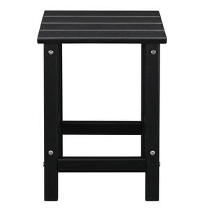 Single Layer <b>Square</b> Hdpe Side <b>Table</b> 36X36X47Cm Black Metal Plastic Outdoor Furniture Camping <b>Kitchen</b> Use - Product Image 6