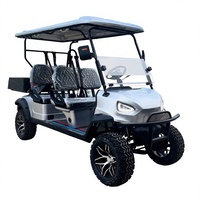 Voiturette de golf électrique chinoise HUANLI 48V à 4 places, personnalisée, en acier, avec moteur AC 5KW, vitesse maximale de 30 km/h, batterie au plomb-acide, autonomie de 70-90 km