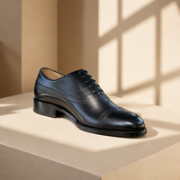 Chaussures Oxford pour hommes Goodyear cousues main en cuir de veau véritable, durables, à bout formel, pour affaires, mode classique, chaussures de mariage à trois coutures