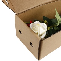 Boîte d'enveloppe ondulée brune imprimée par logo fort recyclable de 3 couches pour des fleurs