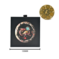 Populaire : 4 versions disponibles – Roulette de dés rotative en métal doré antique 7-en-1 avec boîte de qualité