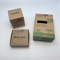 Boîte en papier kraft écologique recyclable avec revêtement UV doré, design pliable et creux, boîte d'emballage