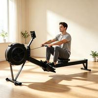 Rameur à air blanc avec moniteur PM5, pliable, à résistance à l'air, équipement de fitness pour la maison ou la salle de sport, direct usine
