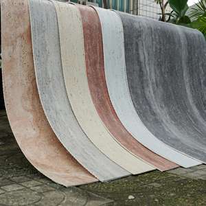 Mosaïque de travertin imperméable, carreaux muraux souples en pierre naturelle pour panneau mural intérieur/extérieur, pierre naturelle, ciment, <span class=keywords><strong>calcaire</strong></span> - Product Image 5