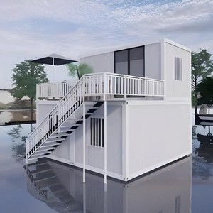 2层设计胶囊公寓办公室大空间预制模块化可拆卸集装箱房，带沥青屋顶 - Product Image 2