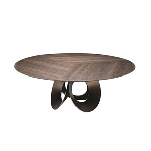 Ensemble de meubles de salle à manger de style luxueux, <span class=keywords><strong>table</strong></span> à manger moderne en marbre avec pieds ovales en acier inoxydable - Product Image 6