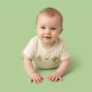 Combinaisons bébé unisexes en coton bio indien vierge avec boutons-pression, vente en gros, fabrication sur mesure, disponibles en ligne - Product Image 1