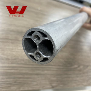 Tubes ronds en <span class=keywords><strong>Aluminium</strong></span> extrusion anodisé par 39mm, avec trous <span class=keywords><strong>pour</strong></span> la vis - Product Image 2