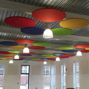 Panneaux acoustiques modernes Global Clouds avec <span class=keywords><strong>laine</strong></span> <span class=keywords><strong>de</strong></span> verre haute densité et design graphique pour la décoration intérieure <span class=keywords><strong>de</strong></span> bureaux - Product Image 4