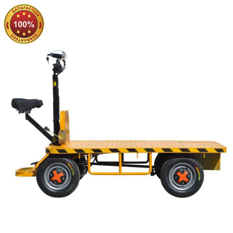 Four wheel 1 ton electric flatbed truck factory mine transport driving tool vehicle