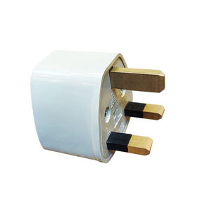 Adaptador <span class=keywords><strong>de</strong></span> Enchufe Eléctrico <span class=keywords><strong>de</strong></span> 2 Pines a 3 Pines del Reino Unido, 13A con Fusible, Plástico Blanco - Product Image 3