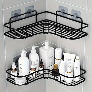 Estante <span class=keywords><strong>de</strong></span> Almacenamiento Triangular Moderno y Duradero <span class=keywords><strong>para</strong></span> <span class=keywords><strong>Baño</strong></span>, Estantes <span class=keywords><strong>de</strong></span> Pared <span class=keywords><strong>para</strong></span> Lavabos - Product Image 1