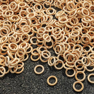 וילון טבעת עץ וילון מוט אביזרי טבעות חריר טבעות לבן צבע עבור 28MM מוט kayu langsir jenis וו aksesorilangsir - Product Image 4