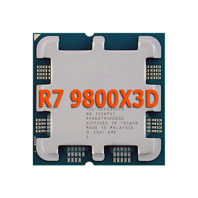 New for AMD R7 9800X3D Ryzen 7 9800X3D New Processor 8C/16T 120W up to 5.2 GHz, L3=96M 100-100001084 Socket AM5 Without Cooler