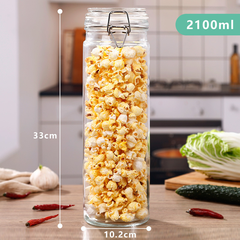 Support customization 165ml/800ml/1200ml/ 2100ml glass storage jar