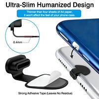 Cache-poussière USB Type-C anti-perte en silicone pour port USB-C, accessoire mobile