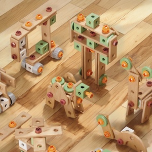 Juego de Herramientas de Simulación para Reparaciones, Juguete de Ensamblaje para el Hogar, Taladro Eléctrico, Destornillador, Tuercas, Rompecabezas para Niños, Juego de Juguetes de Ensamblaje DIY - Product Image 1