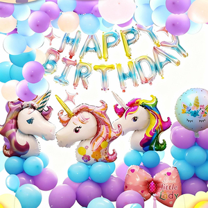 Set di Palloncini Cartoon per Decorazione Sfondo Festa di <span class=keywords><strong>Compleanno</strong></span> Bambini, Accessori per Ragazzi e Ragazze, Bimbi di <span class=keywords><strong>Un</strong></span> <span class=keywords><strong>Anno</strong></span>, Durevoli - Product Image 6